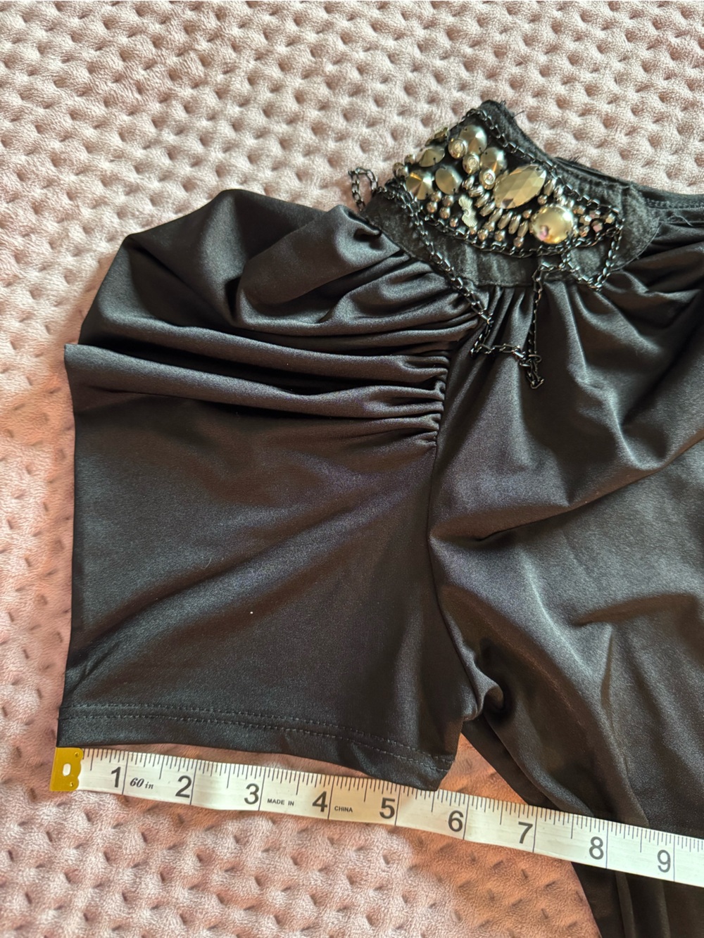 Rue21 Black One Shoulder Embellished Cocktail Dress L - Picture 8 of 9